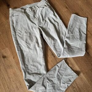 Mother‎ Denim Baby Light Blue Corduroy Mid Rise Dazzler Ankle Fray Size 25